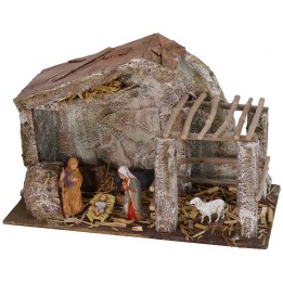 Cabaña con cercado de 29,2x14,4x18,8 cm de altura completa con