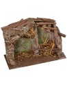 Hut with barn cm 29x14, 7x20, 5 h for Nativity from 8 cm