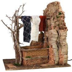 Fuente funcional con goteo 30x48x49 h cm para estatuas de 30 cm