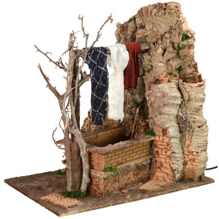 Working fountain with drip tray 30x48x49 h cm for 30 cm statues