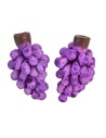 Set 2 grappoli uva nera cm 2 h