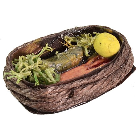 Cesta con pescado surtido cm 4x2,8x1,3 h Mundo Pesebre