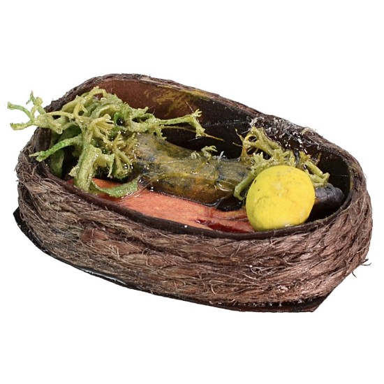 Cesta con pescado surtido cm 4x2,8x1,3 h Mundo Pesebre