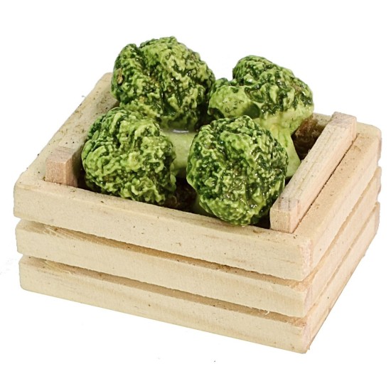 Caja con brócoli cm 3,5x2,5x2,6 h Mundo Pesebres