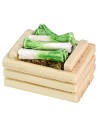 Caja con puerros cm 3,5x2,5x2,2 h Mundo Pesebre