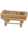 Pesebre de madera con heno de 8,5x4,8x4,8 cm de Mondo Presepi