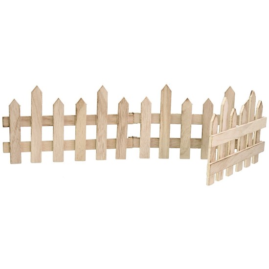 Wooden fence 3 pieces cm 20x0,5x12 h