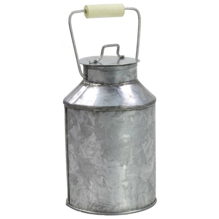 Bidón de leche con asa de madera 11 cm Mundo