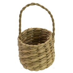 Basket with wicker handle ø 3.5 cm x 6.5 h 2