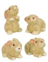 Set 4 conigli in resina cm 6