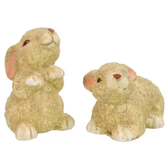 Set of 4 resin rabbits cm 6