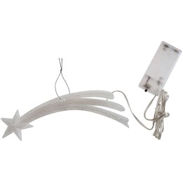 Stella cometa cm 18,5 con 5 led a luce bianca calda