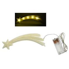Estrella cometa de 18,5 cm con 5 luces LED de luz blanca cálida. 2