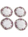 Juego de 4 platos de cerámica con borde decorado ø 2 cm