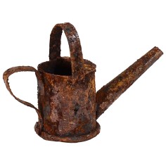 Regadera de metal oxidada cm 3,2x2,5 h Mundo Pesebre