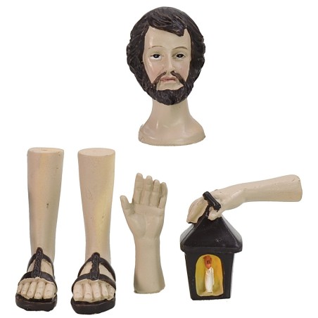 Head, hands, feet Nativity 12-15 cm h