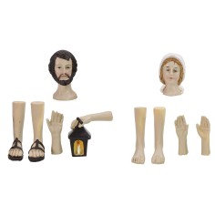 Head, hands, feet Nativity 12-15 cm h
