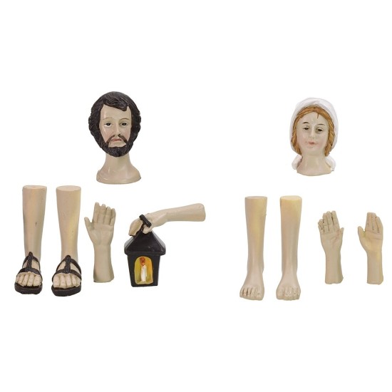 Testa, mani, piedi Natività cm 14-15 h