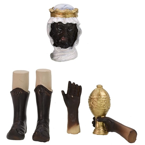 Head, hands, feet Three Magi statues cm 12-15 h