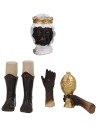 Cabeza, manos, pies Reyes Magos estatuas 12-15 cm de altura Mundo Pesebres