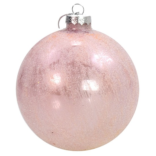 Bola rosa antiguo brillante ø 10 cm para árbol de Navidad