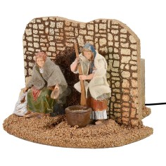 Women at the pestle with double movement series 10 cm Landi 2
