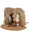 Women at the pestle with double movement series 10 cm Landi