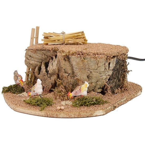 Tres gallinas en movimientos para estatuas de 10 cm.