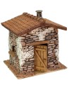 Casa in resina con camino cm 15x14,5x17 h per statue da 8-10 cm