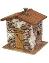Casa de resina con chimenea de 15x14,5x17 cm de altura para