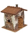Resin house with fireplace cm 19,5x16,6x22 h for statues of 10