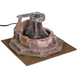 Fontana circolare con scale ottagonali cm 26x26x16,5 h per
