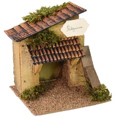 Carpenter's workshop 15.5x15.5x17h cm for nativity scene 2