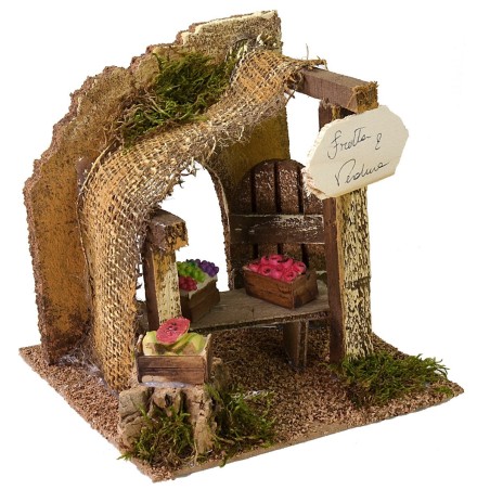 Greengrocer's shop 15.5x15.5x15.5h cm for nativity scene