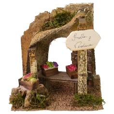 Greengrocer's shop 15.5x15.5x15.5h cm for nativity scene