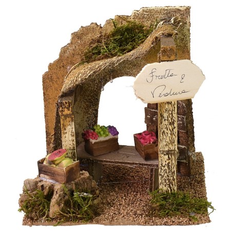 Greengrocer's shop 15.5x15.5x15.5h cm for nativity scene
