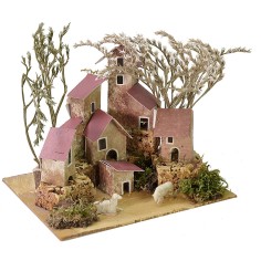 Aldea por efecto lejanía belén con árboles cm 15x13x18 2