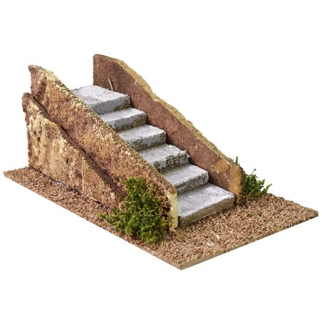 Escalera recta para belén de 12,5x21,5x8,5 cm h Mondo Presepi