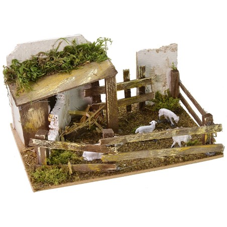Enclosure with sheep towards sound cm 20x14x11 h