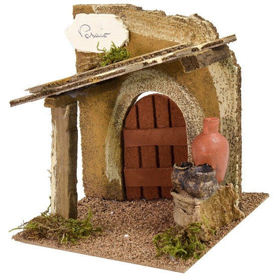 Bottega del vasaio cm 15,5x15,5x17 h per presepe