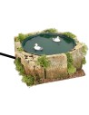 Stagno con oche in movimento per statue serie 8-10 cm Mondo