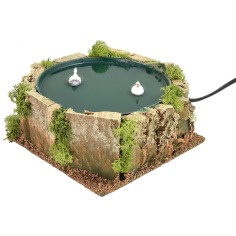 Stagno con oche in movimento per statue serie 8-10 cm Mondo 2