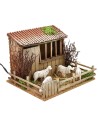 Redil con ovejas en movimiento Landi Moranduzzo cm 23,5x20,5x17