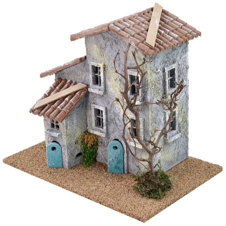 Casa para belén con árbol de 24,5x16x21 cm h Mundo Belenes