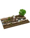 Río efecto profundidad para pesebre 26x18x12 cm Mundo