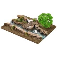 River with depth effect for crib 26x18x12 cm 2