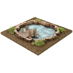 Lake with depth effect for nativity scene cm 25x23x5 h 2