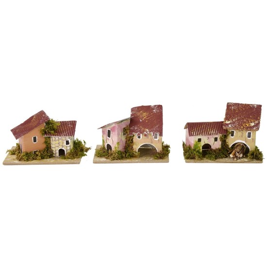 Set 6 casette per presepe cm 10x6 Mondo Presepi