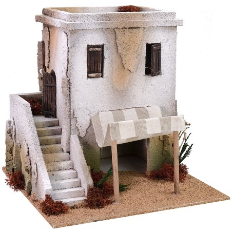 Casa árabe con tienda y escalera de 28x28x28 cm h Mundo Pesebres