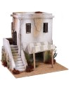 Casa árabe con tienda y escalera de 28x28x28 cm h